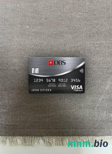Thailand DBS bank platinum wygląd zdjęcia karty wizowej skan PSD + zdjęcie